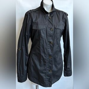 Buffalo David Bitton Dark Grey Canvas Lined Jacket Size M
